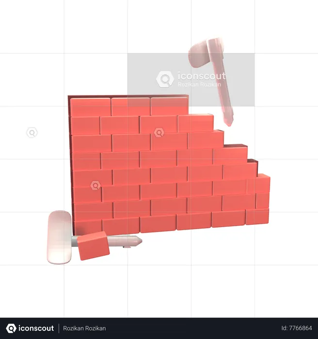 Brick Wall  3D Icon