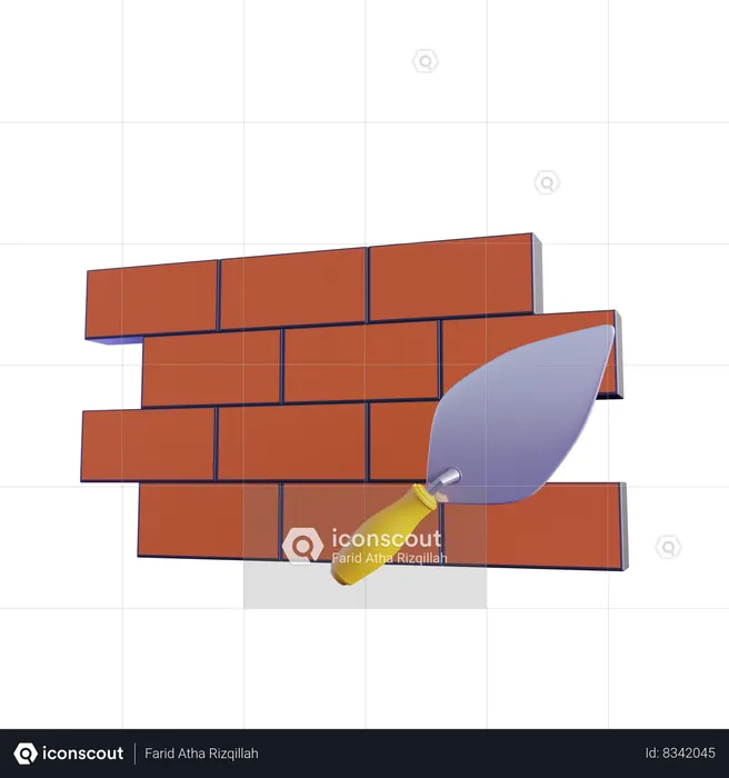 Bricklayer  3D Icon