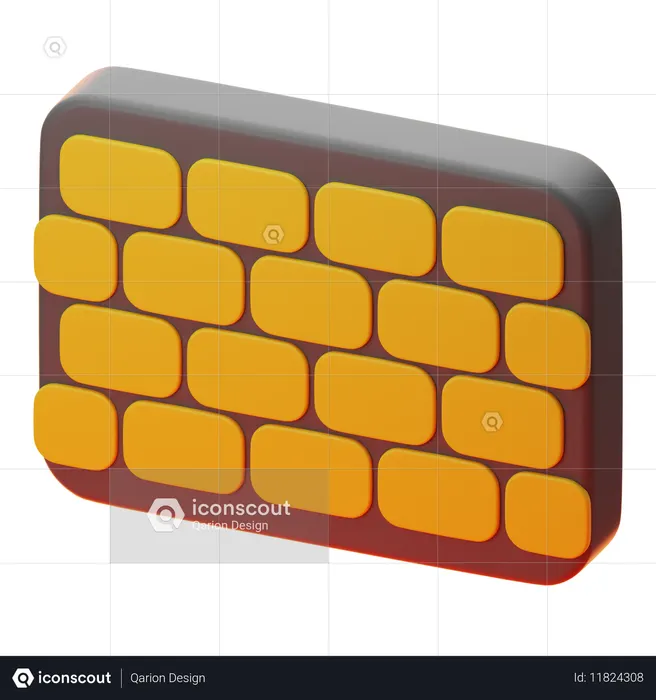 Bricks Wall  3D Icon