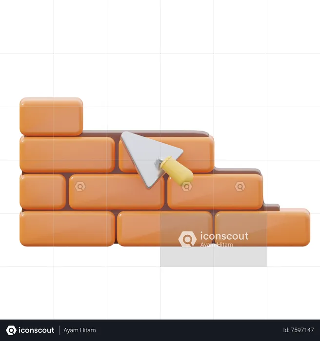 Bricks Wall  3D Icon