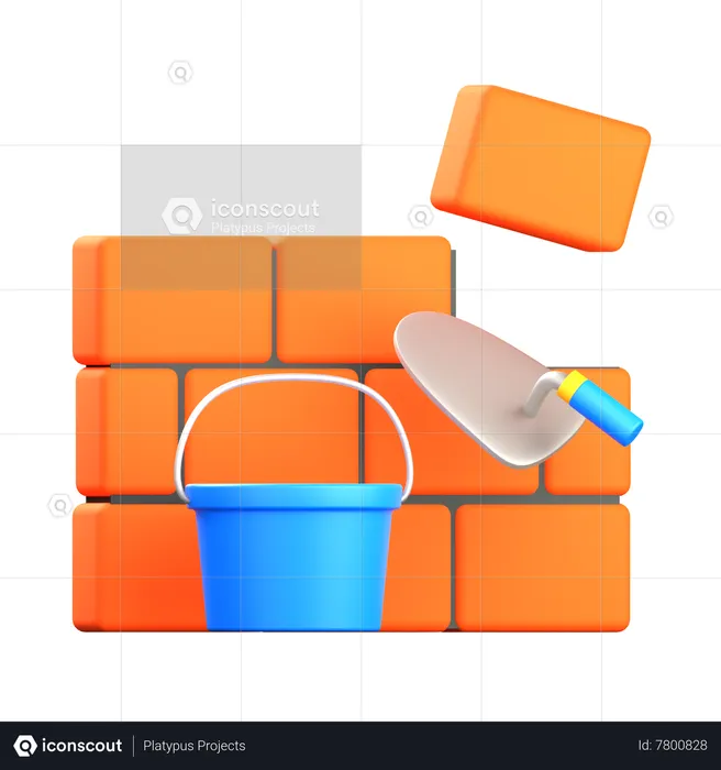 Brickwall Plaster  3D Icon