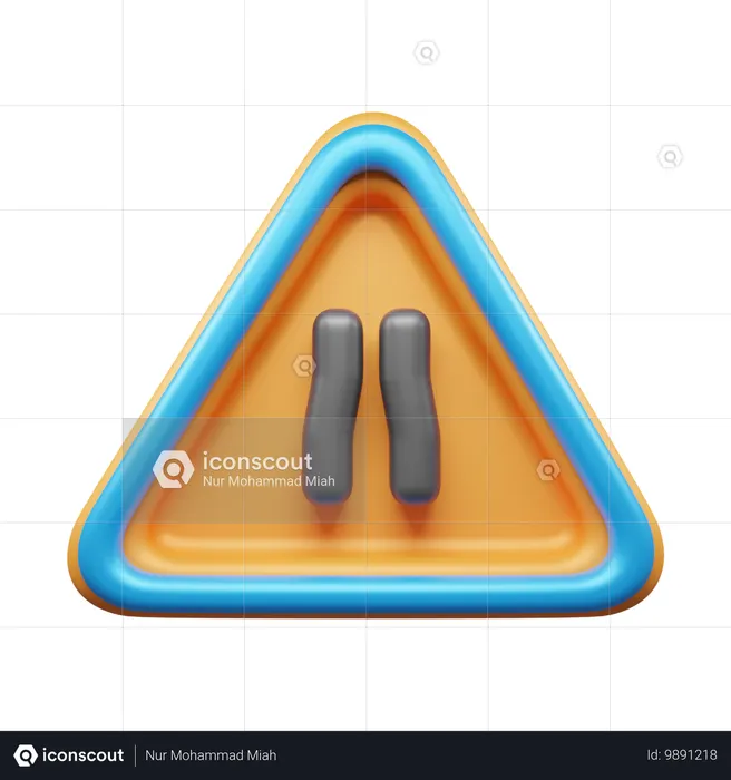 橋が先にある  3D Icon