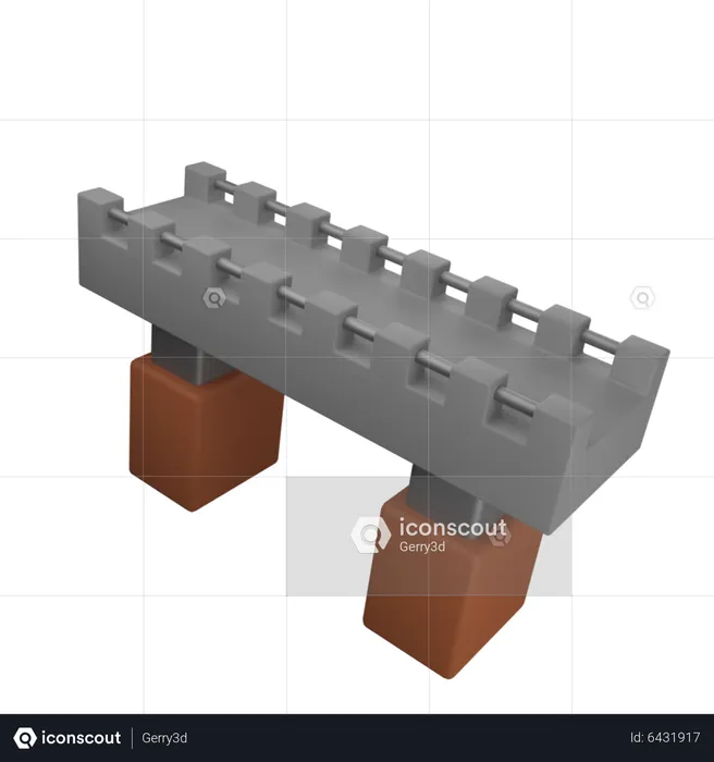 Bridge Block  3D Icon