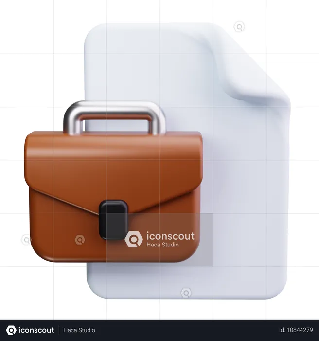 Briefcase Documents  3D Icon