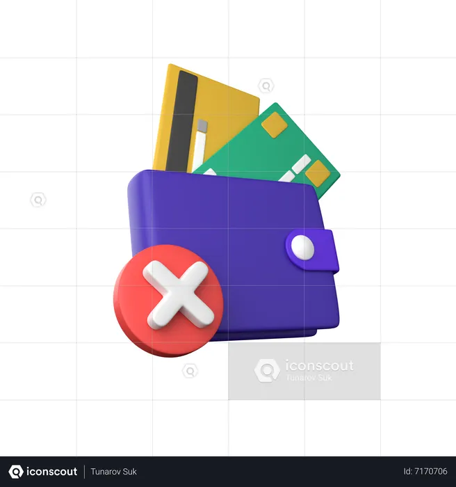 Brieftasche entfernen  3D Icon