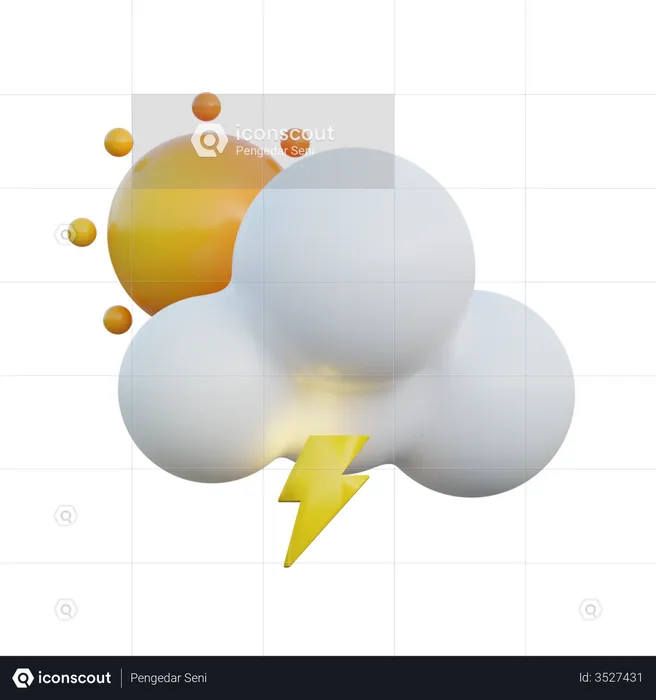 Bright And A Little Thunder  3D Icon