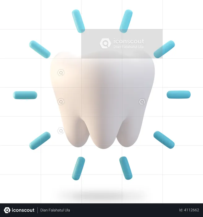 Bright Tooth  3D Illustration