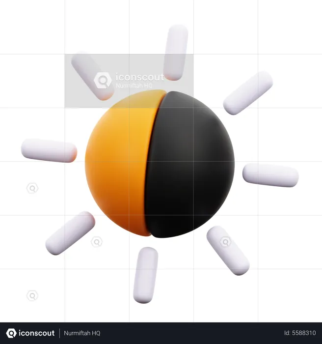 Brightness And Contrast  3D Icon