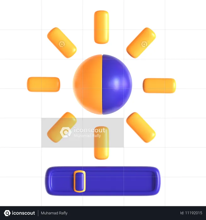 Brightness Contrast  3D Icon