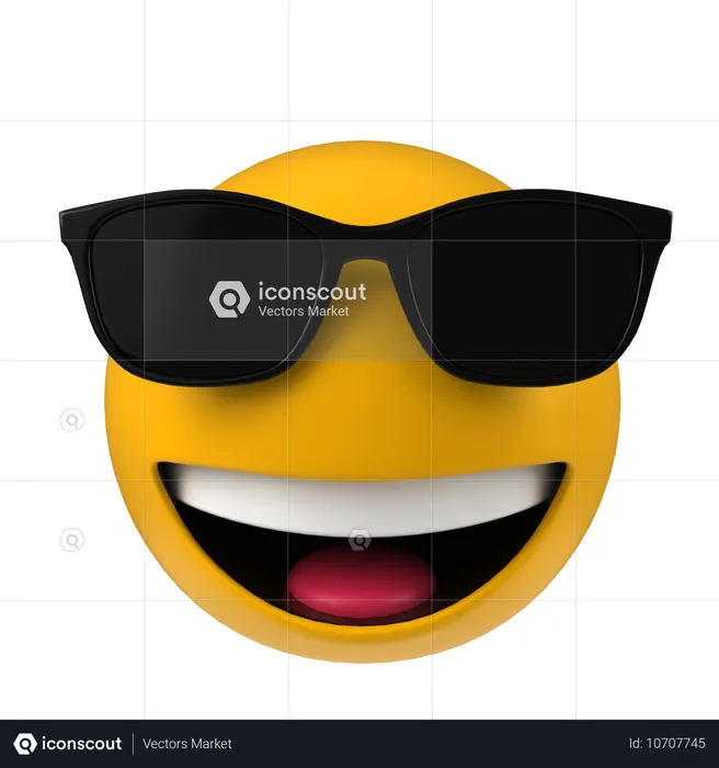 Brille-Emoji  3D Icon