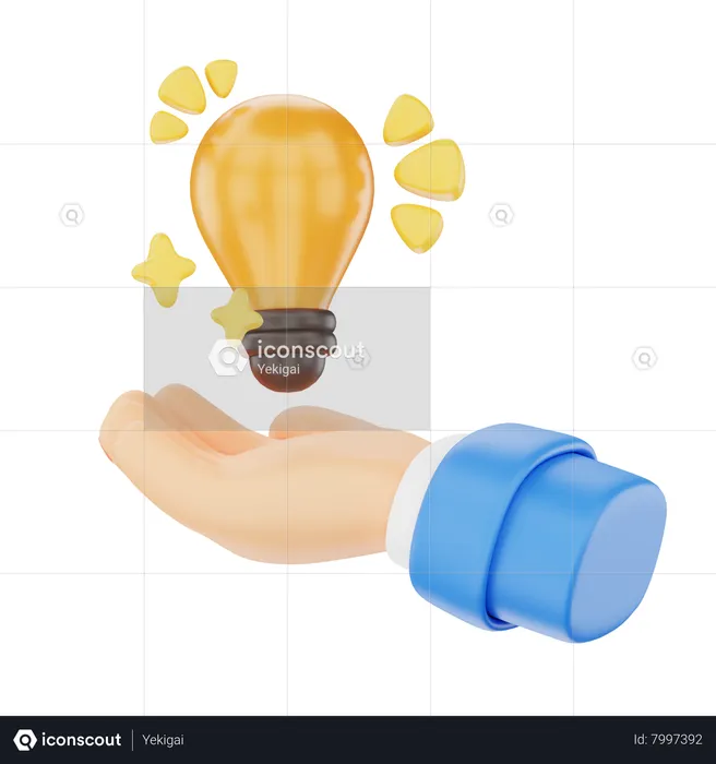 Brilliant Idea Hand Gesture  3D Icon
