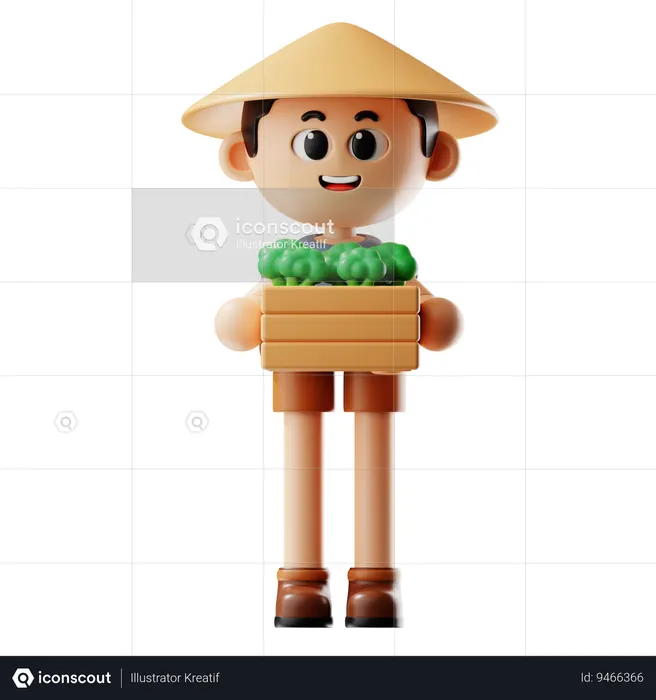 Bring Broccoli Basket  3D Icon