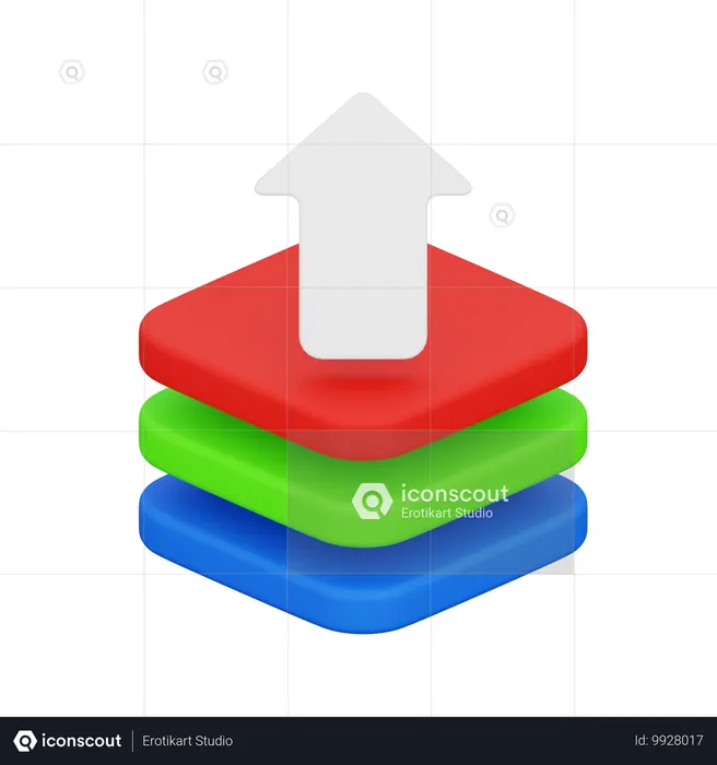 Bring To Front Layer  3D Icon