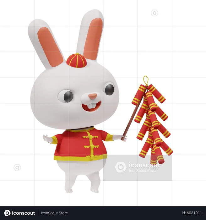 Brings Chinese Fireworks  3D Icon