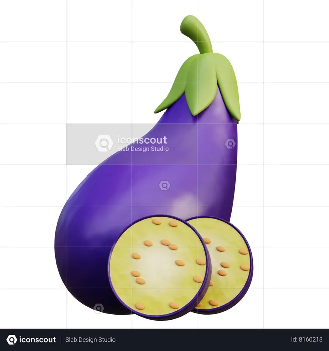 Brinjal  3D Icon