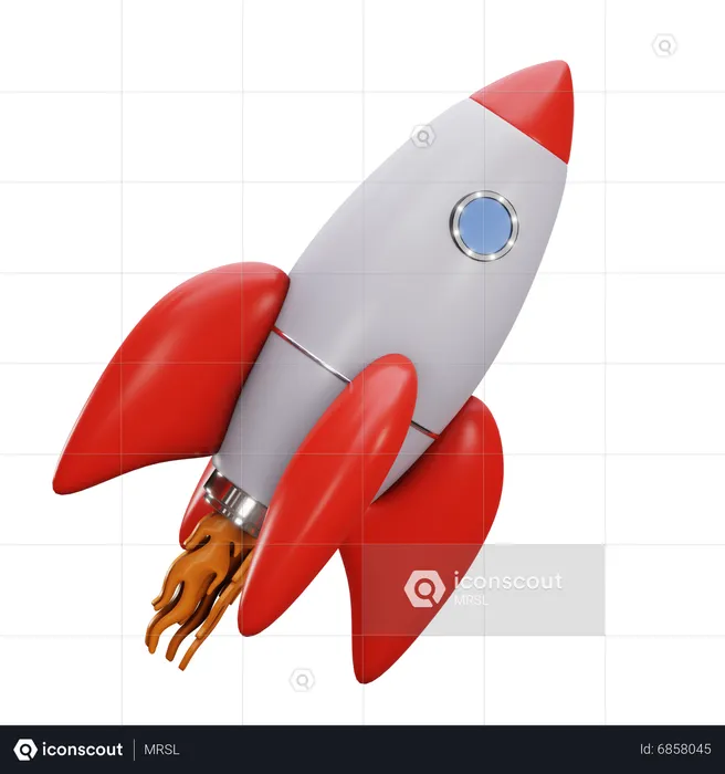 Brinquedo foguete  3D Icon