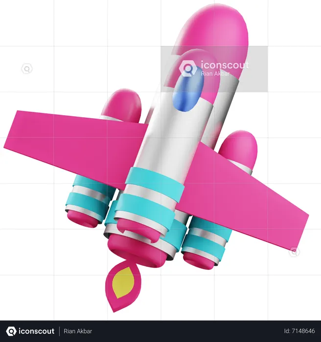 Brinquedo foguete  3D Icon