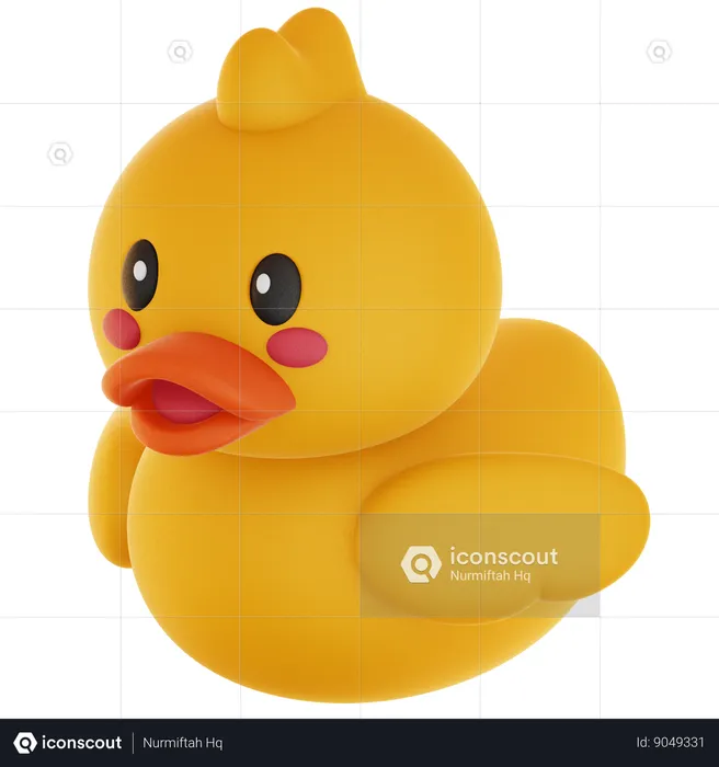 Brinquedo de pato de borracha  3D Icon