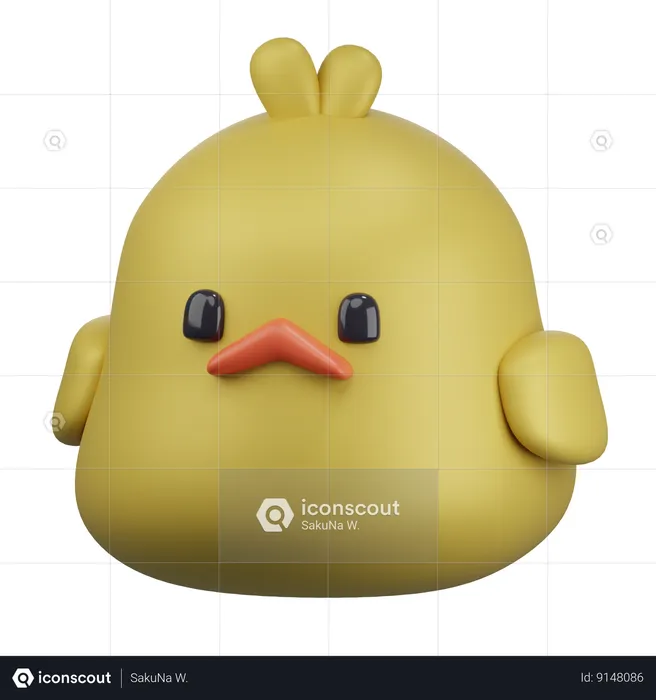 Brinquedo de pato de borracha  3D Icon