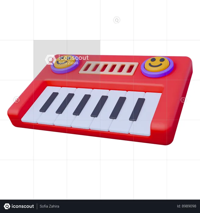 Brinquedo de piano  3D Icon