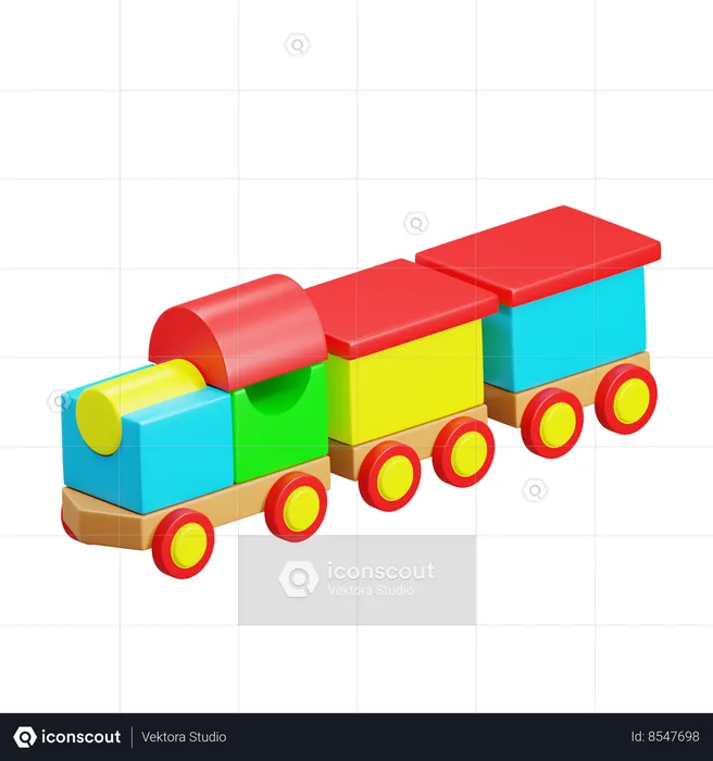 Brinquedo de trem  3D Icon