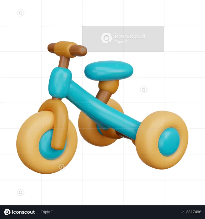 Brinquedo triciclo  3D Icon