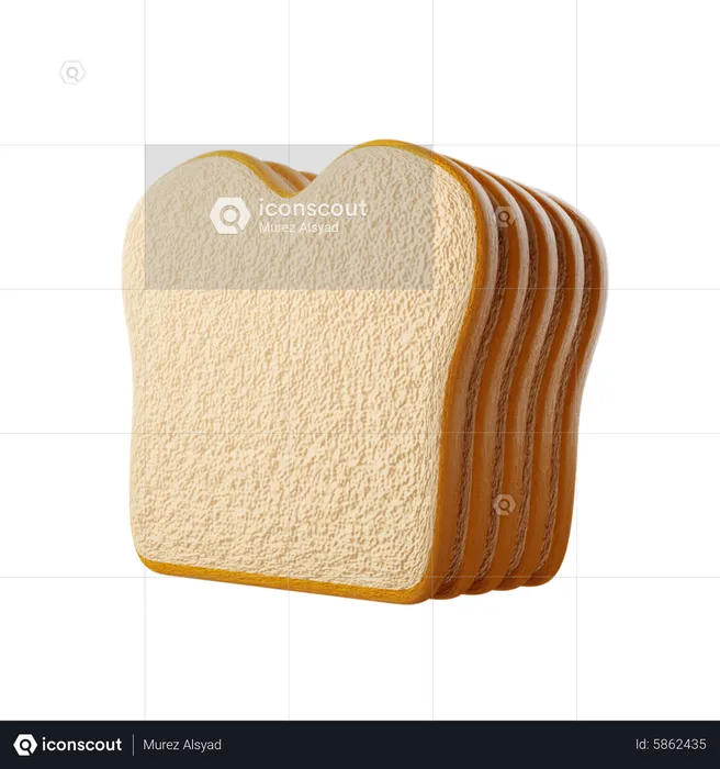 Brioche Bread  3D Icon