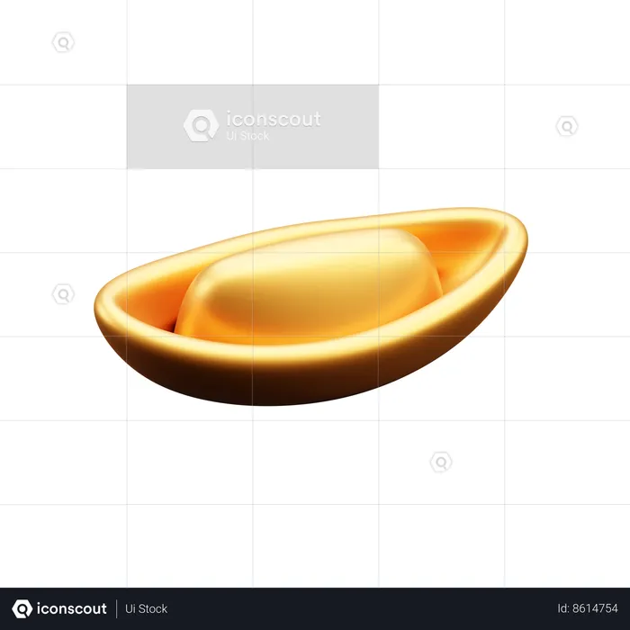 Brique d'or chinoise  3D Icon