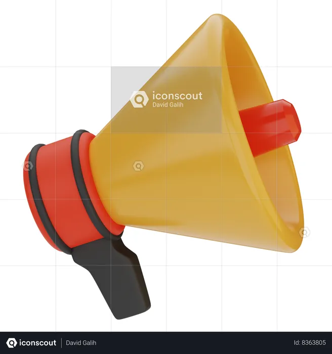 Broadcast Marketing Loudspeaker for Online Promotion  3D Icon