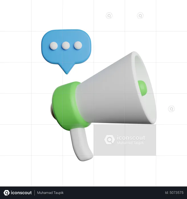 Broadcast Message  3D Icon