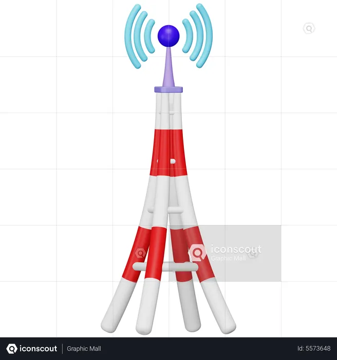 Broadcast Tower  3D Icon