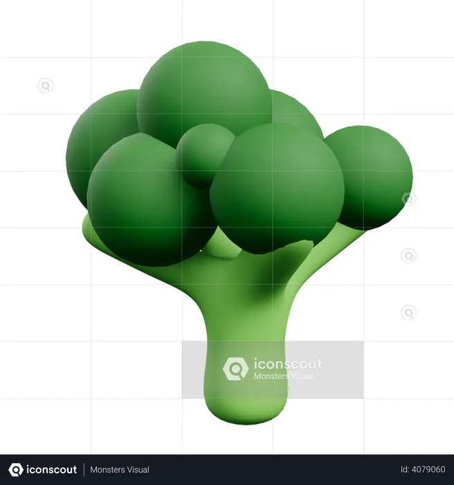 Broccoli  3D Illustration