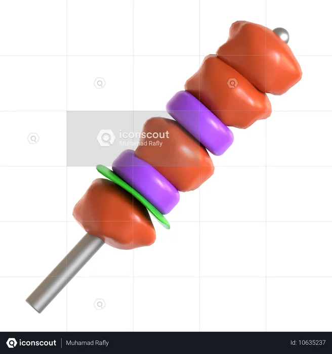 Brocheta de kebab  3D Icon