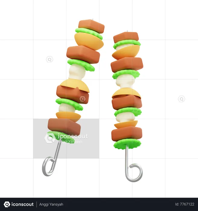 Brochette  3D Icon