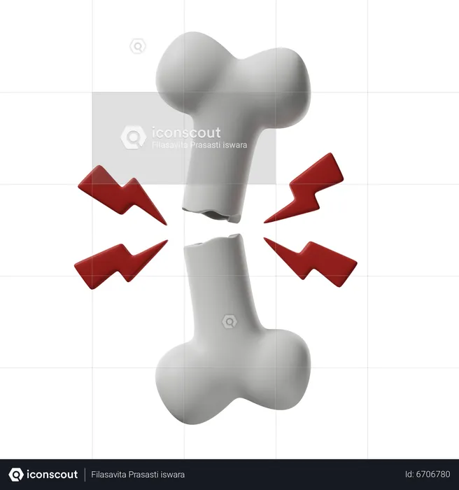 Broken Bone  3D Icon