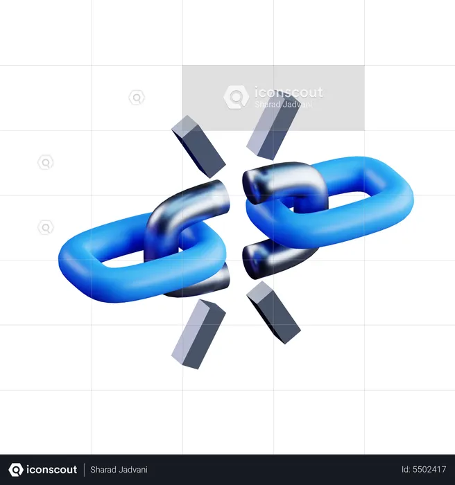 Broken Chain  3D Icon