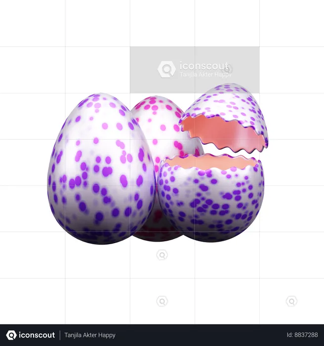 Broken Egg  3D Icon
