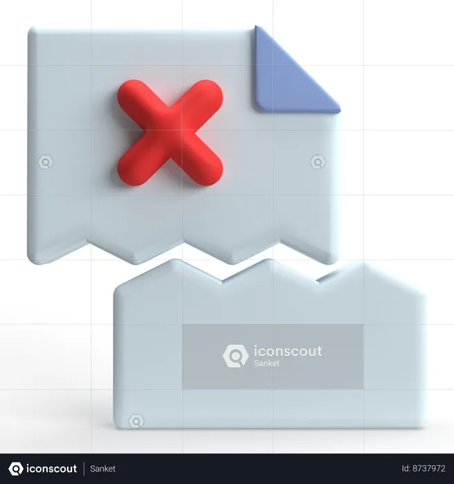 Broken File  3D Icon