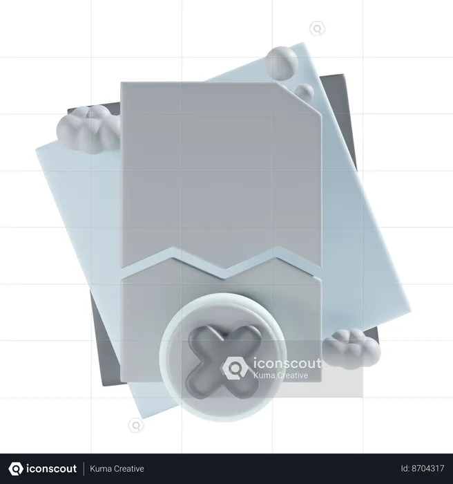 Broken File  3D Icon