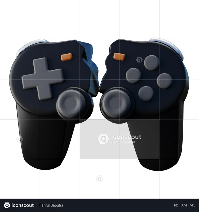 Broken Gaming Controller  3D Icon