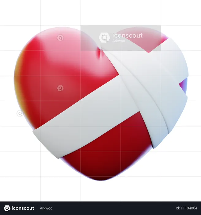 Broken Heart  3D Icon