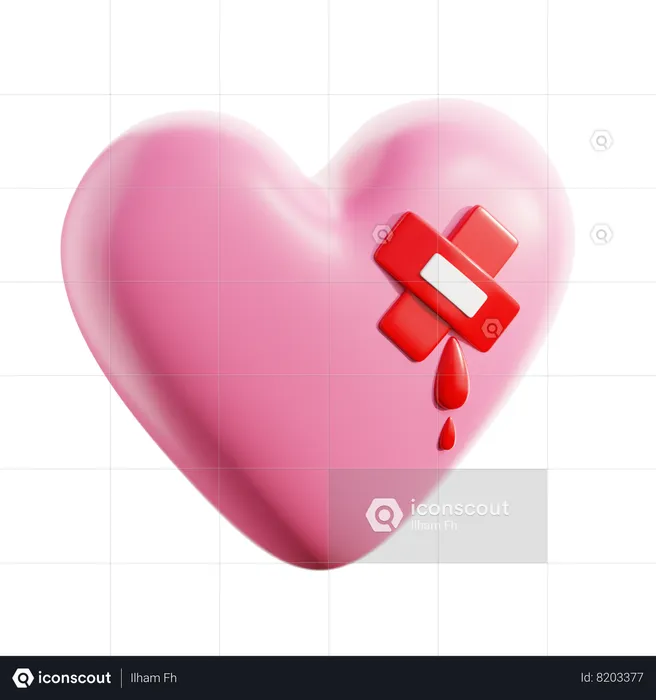 Broken Heart  3D Icon