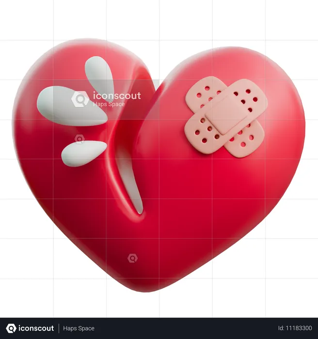 Broken Heart  3D Icon