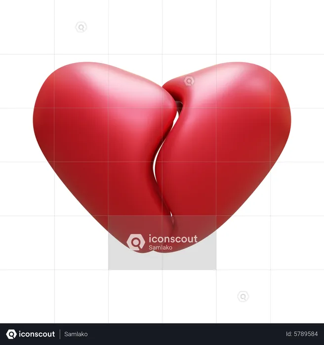 Broken Heart  3D Icon