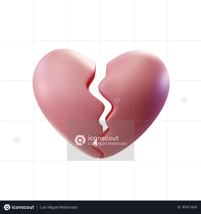 Broken Heart  3D Illustration