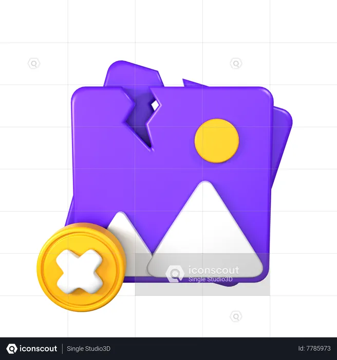 Broken Image  3D Icon