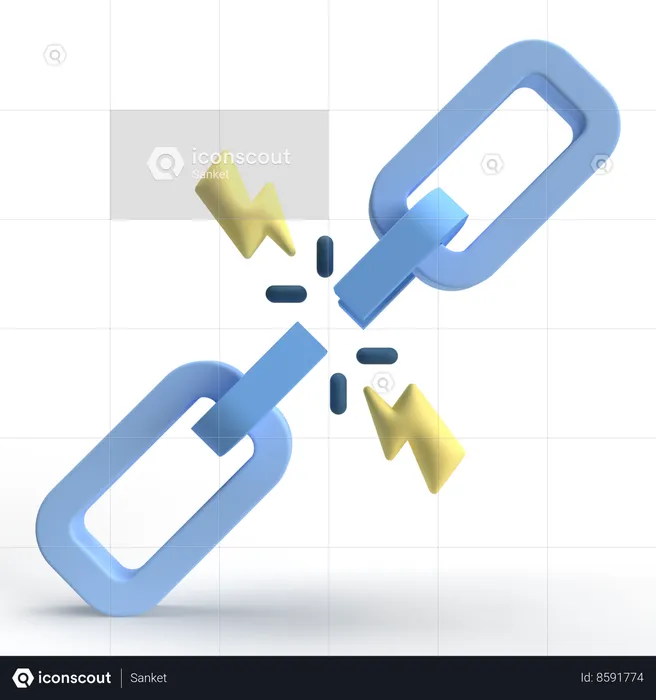 Broken Link  3D Icon