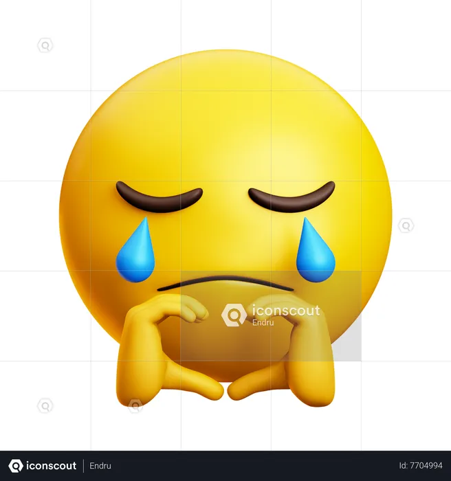 Broken Love With Tears Emoji 3D Icon