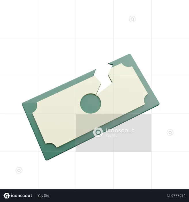 Broken Money  3D Icon