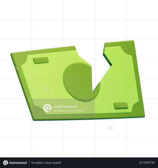 BROKEN MONEY  3D Icon